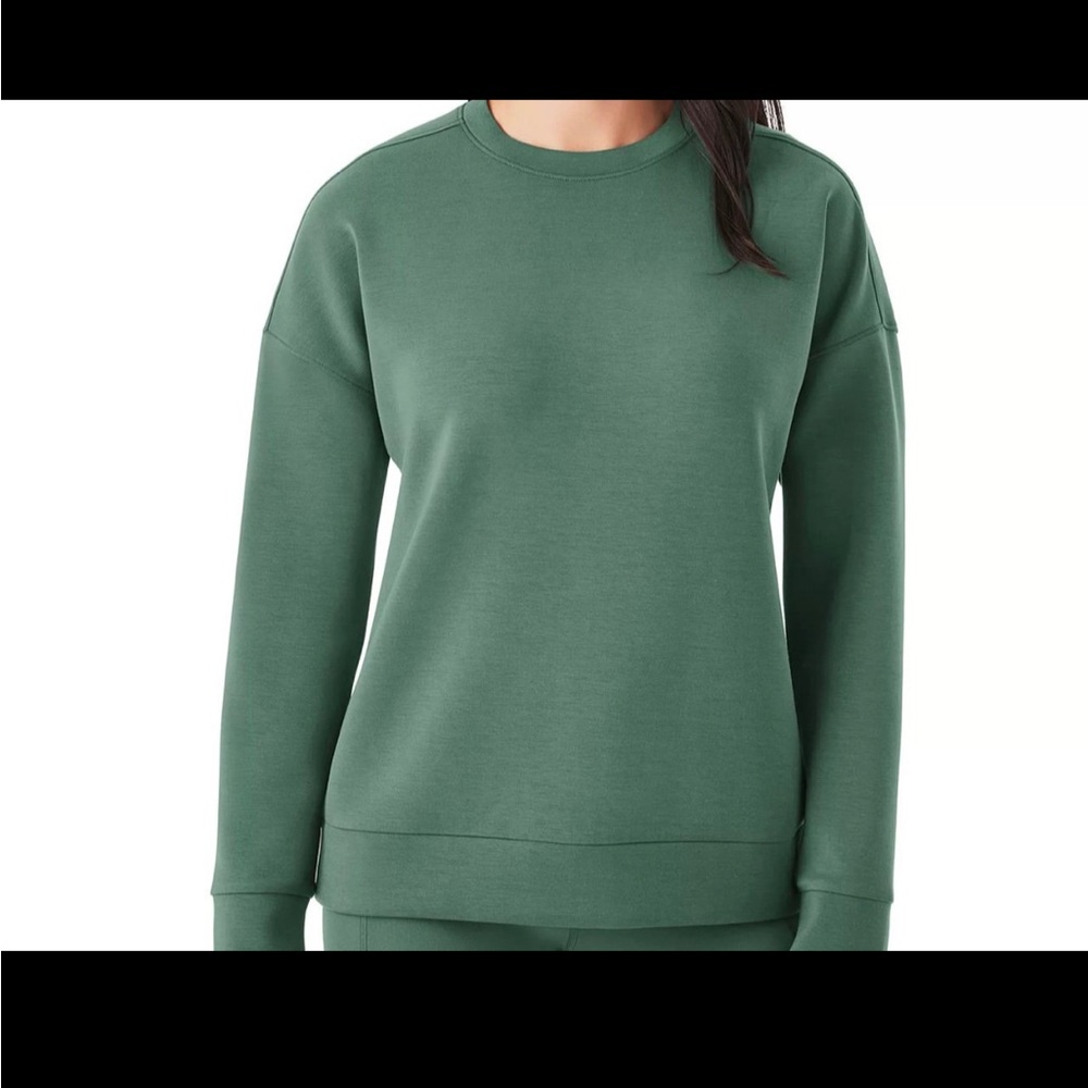 NWT XXL Member's Mark Women's Luxe Crewneck Sweatshirt green